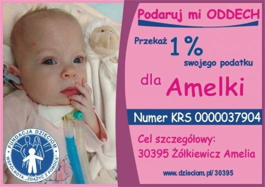 Podaruj 1% podatku Amelce ókiewicz